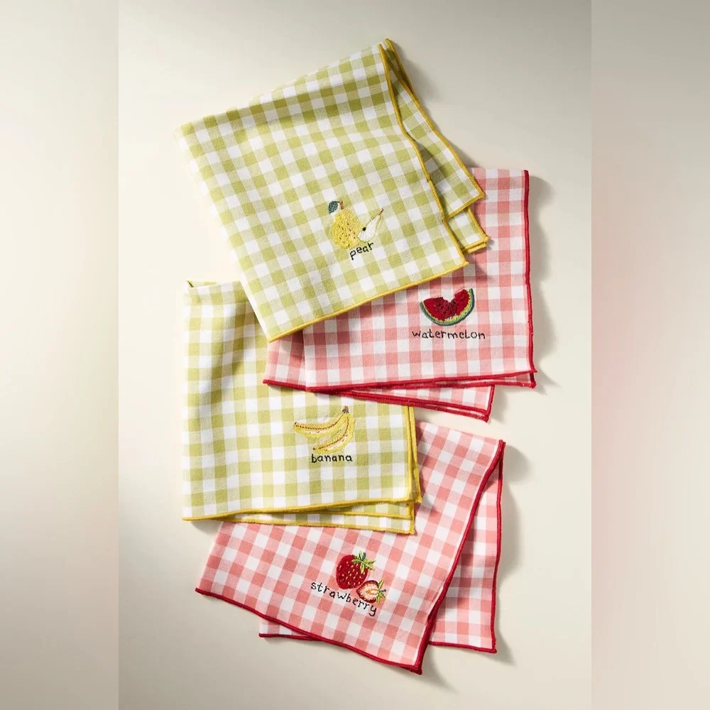 Anthropologie ICON FRUIT NAPKINS, SET OF 4 Style No.  4532930900120